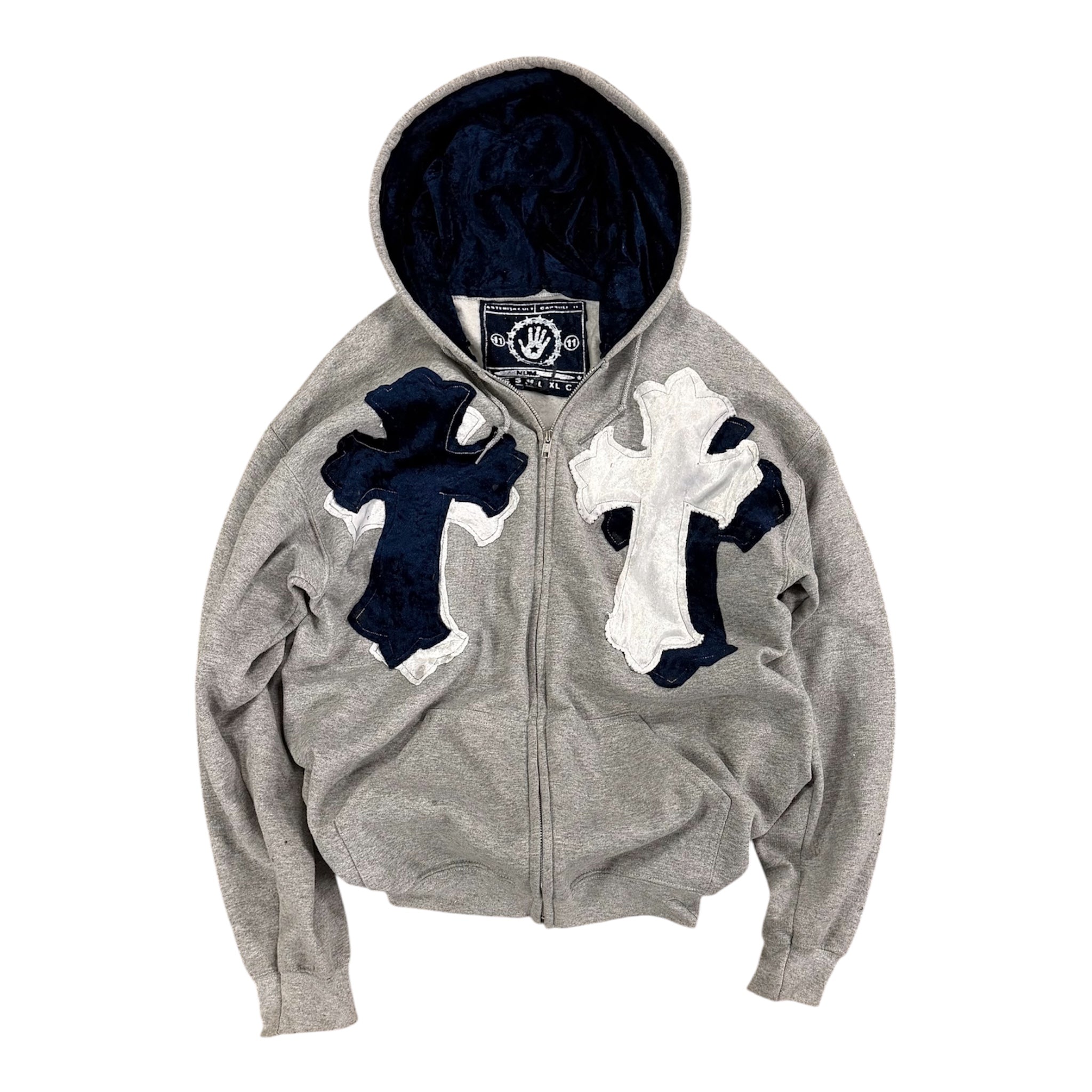 [AC18] ASTERISK “Velvet-Era” Zip Up Hoodie (Molten Cobalt)