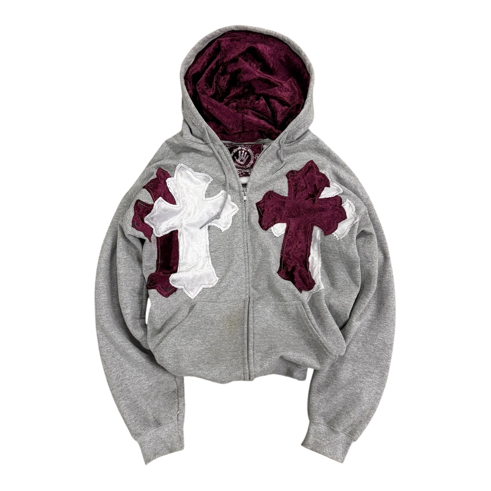 [AC18] ASTERISK “Velvet-Era” Zip Up Hoodie (Shattered Garnet)